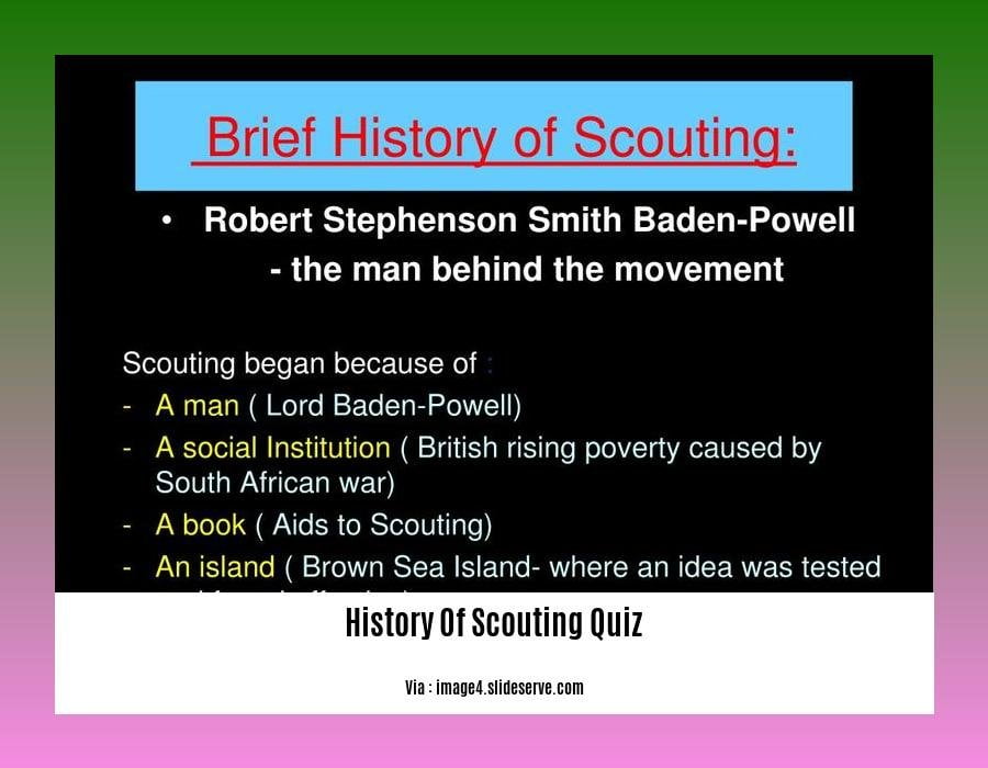 history of scouting quiz