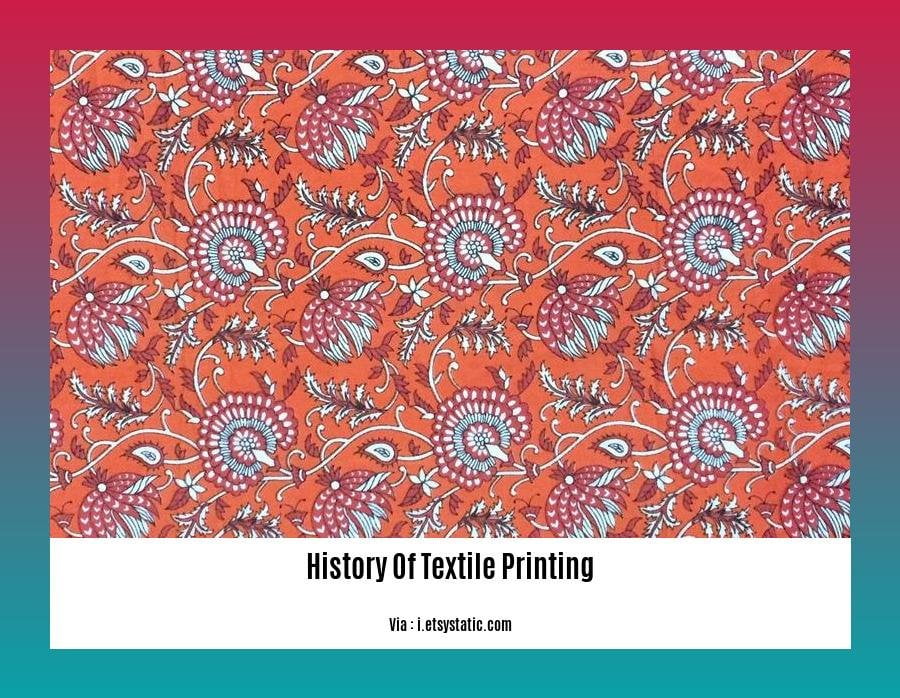 history of textile printing