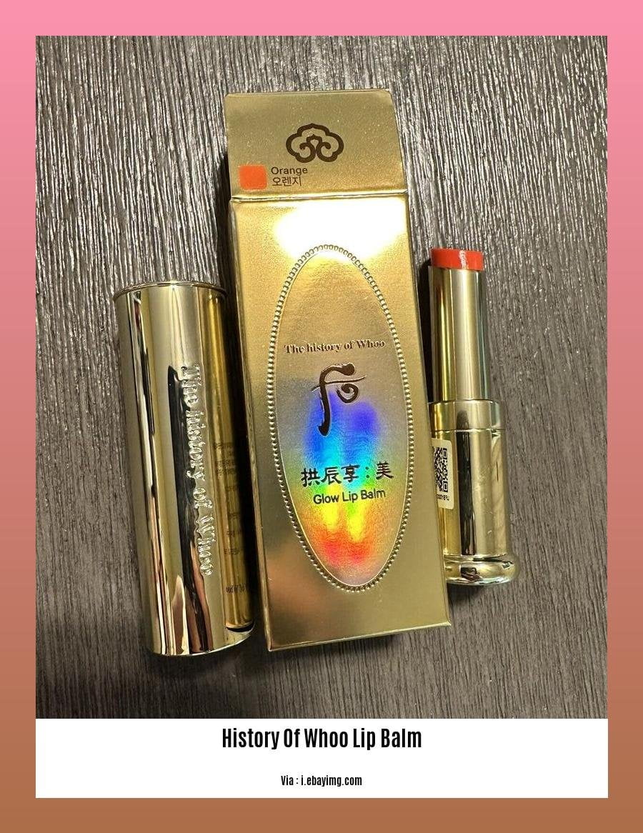 history of whoo lip balm