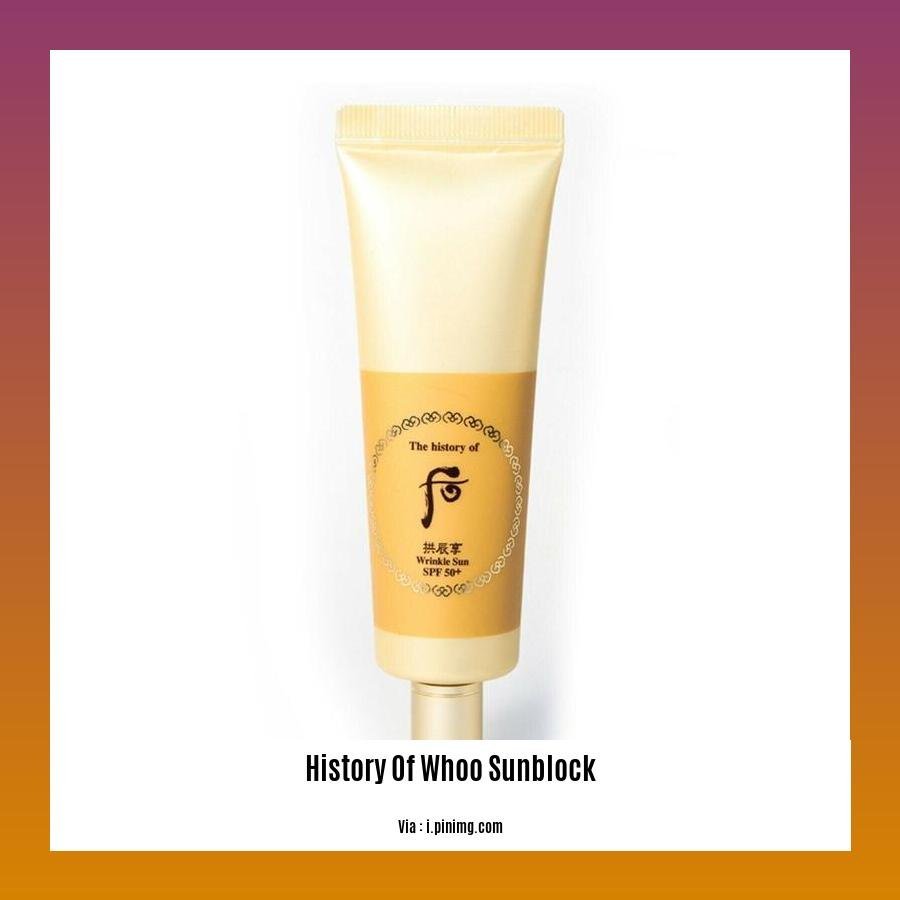 history of whoo sunblock