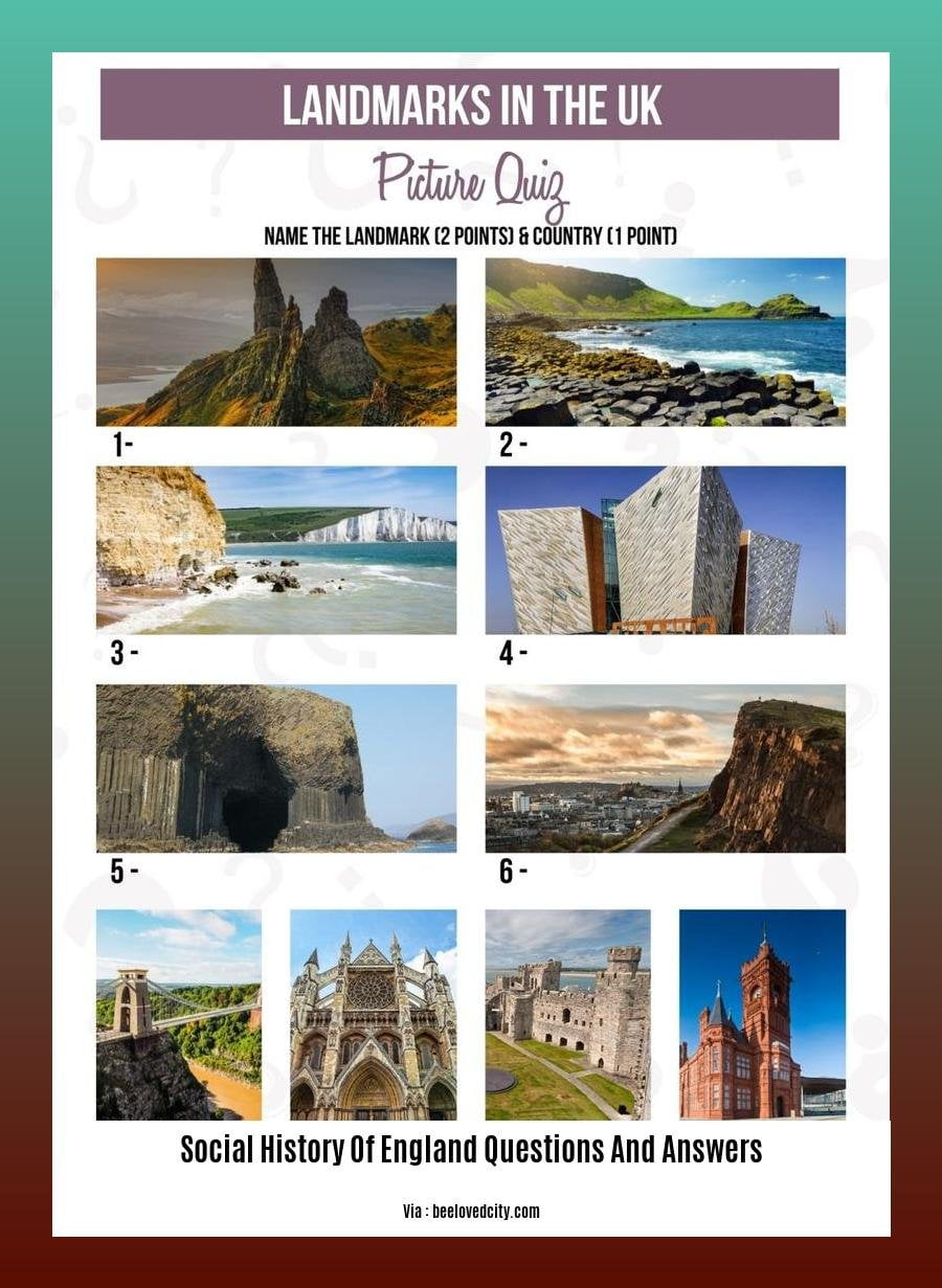 social history of england questions and answers