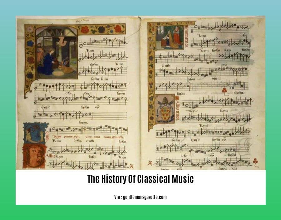 the history of classical music