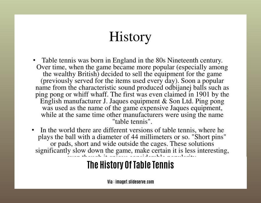 the history of table tennis 2
