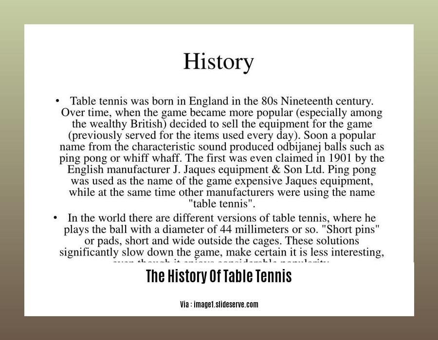 the history of table tennis 2