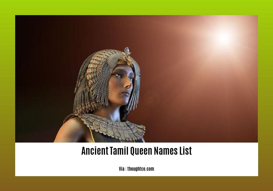 ancient tamil queen names list