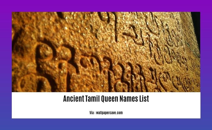 ancient tamil queen names list