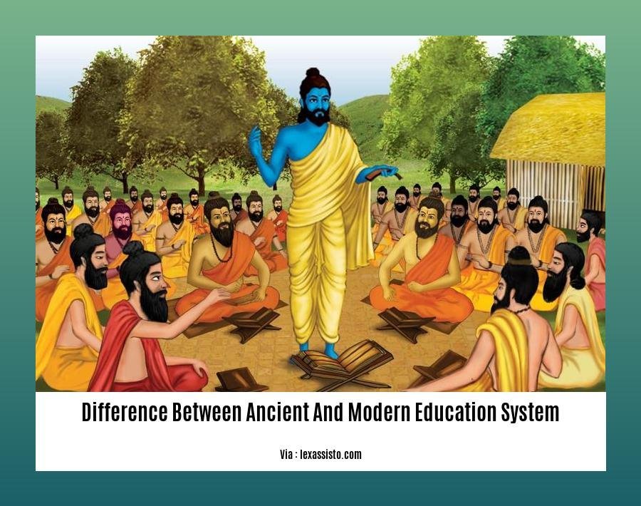difference between ancient and modern education system