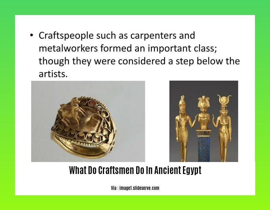 what do craftsmen do in ancient egypt