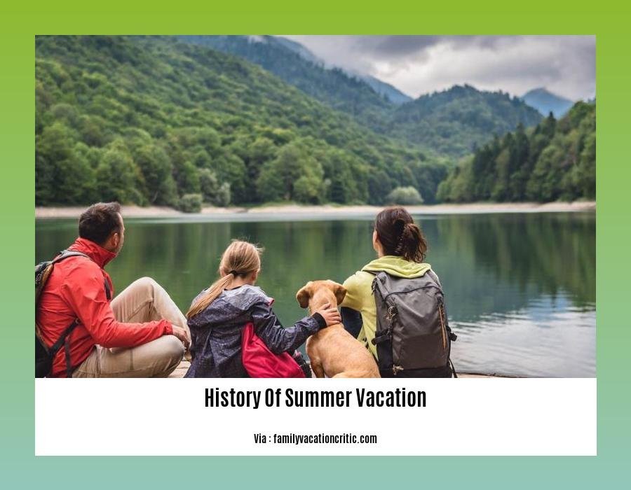 History Of Summer Vacation