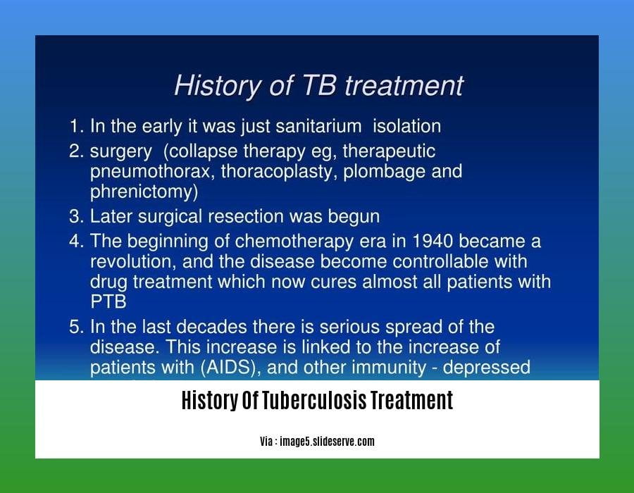 History Of Tuberculosis Treatment