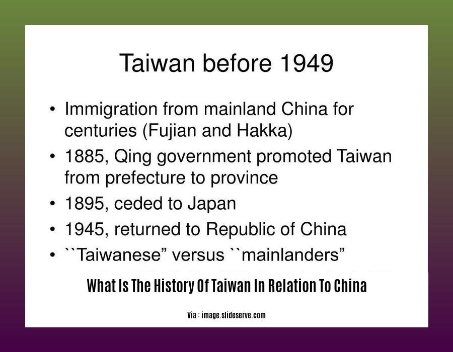 What Is The History Of Taiwan In Relation To China 2