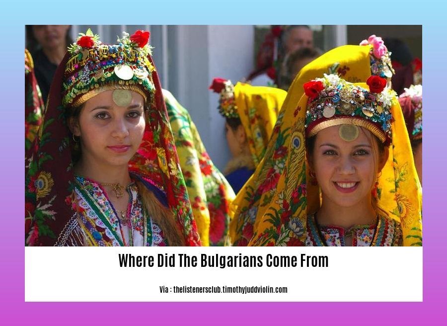 Where Did The Bulgarians Come From