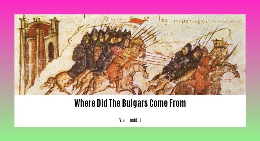 Where Did The Bulgars Come From