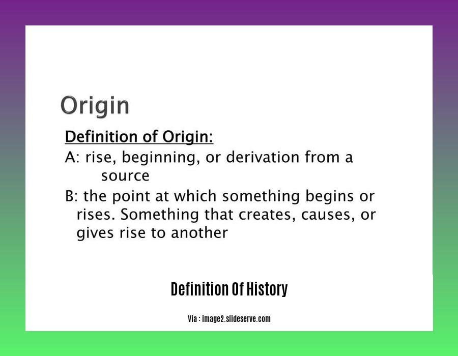 definition of history