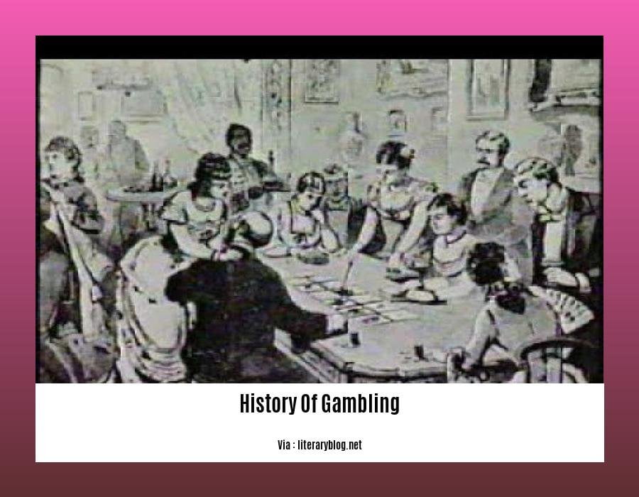 history of gambling