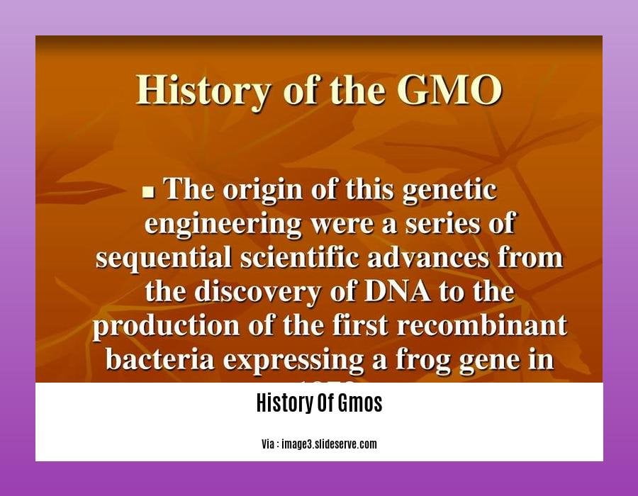 history of gmos
