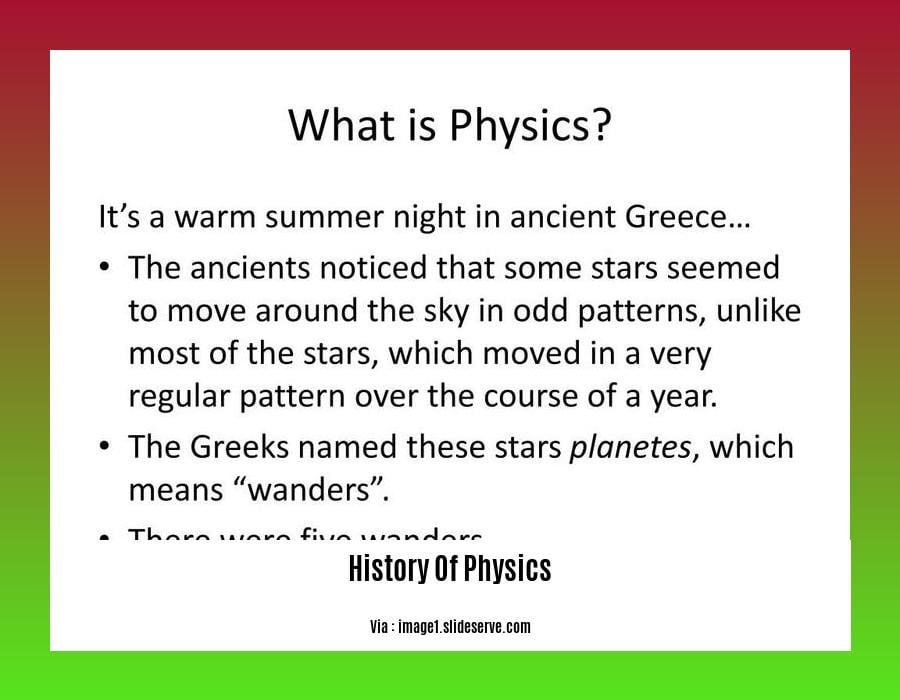 history of physics