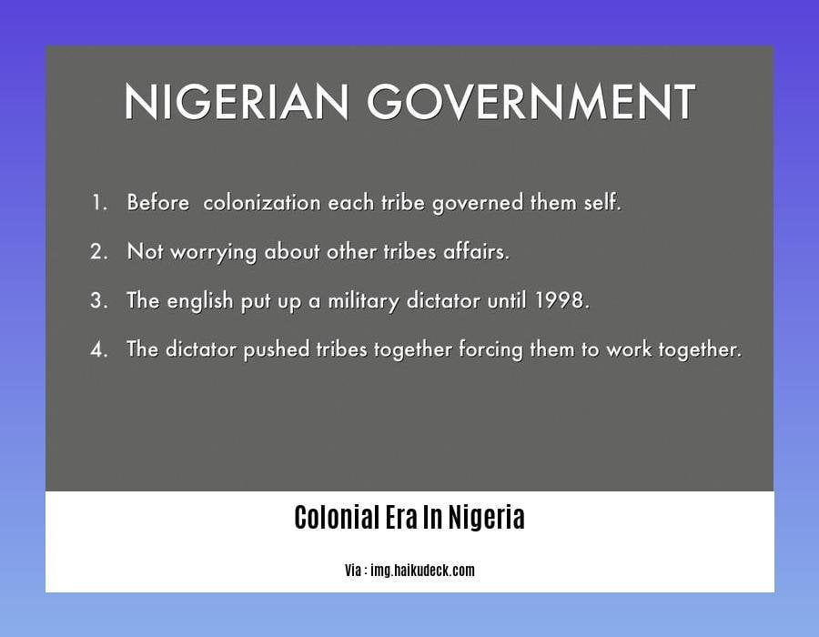 Colonial era in Nigeria