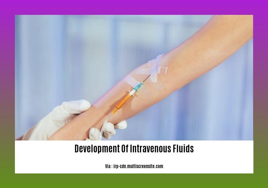 development of intravenous fluids