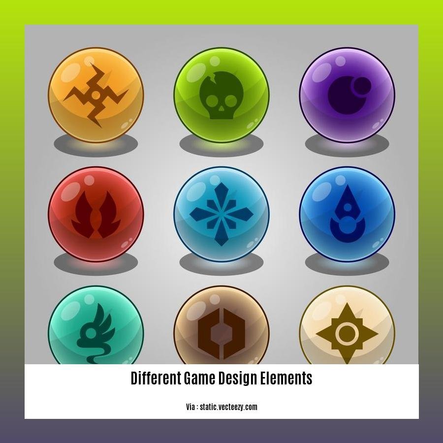 different game design elements