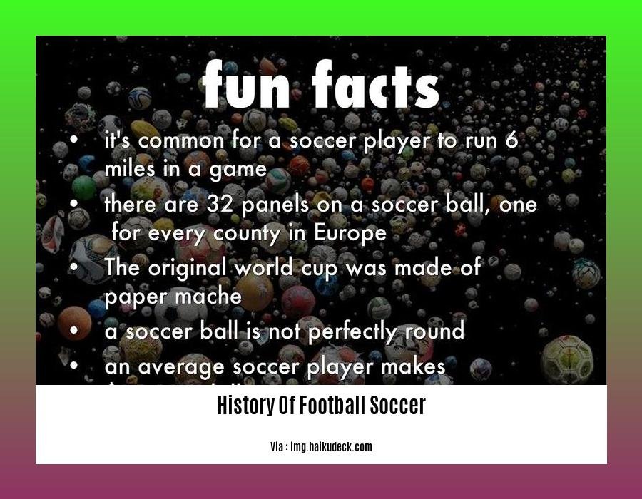 history of football soccer