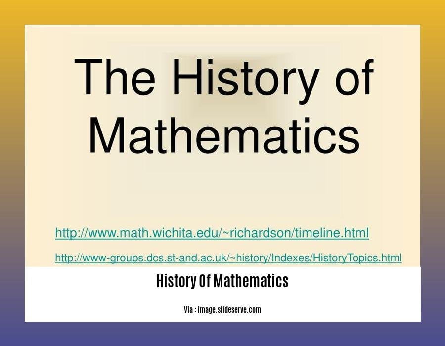history of mathematics