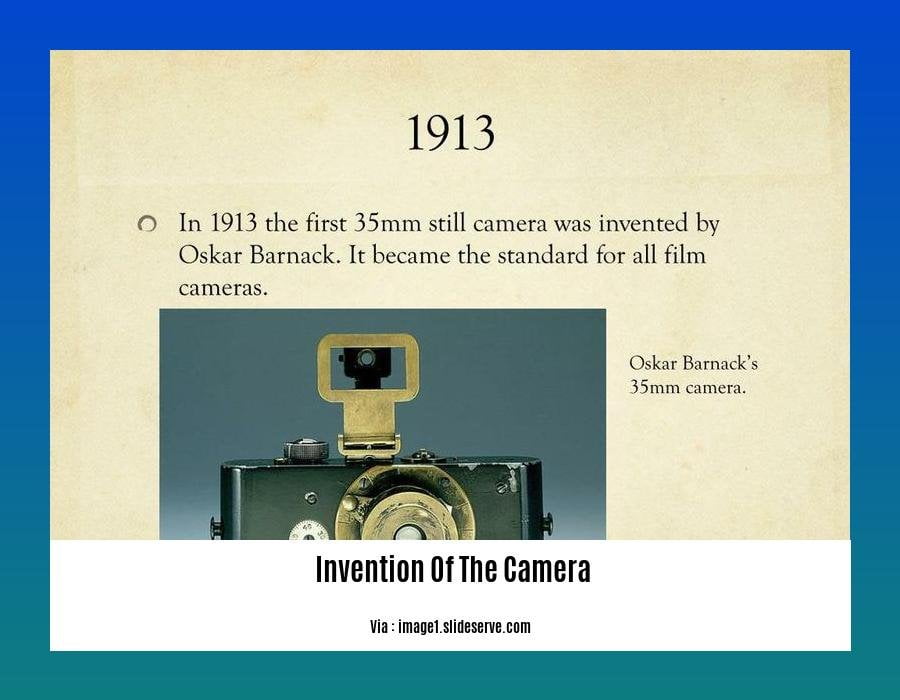  invention of the camera