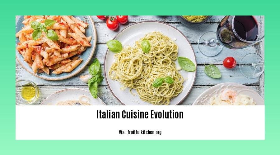italian cuisine evolution