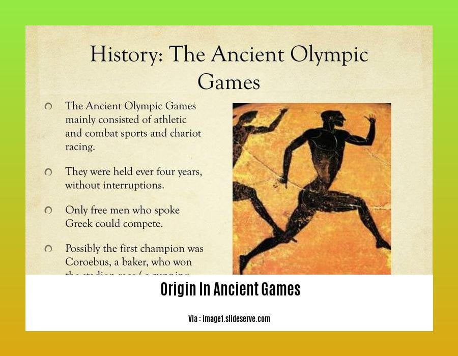  origin in ancient games