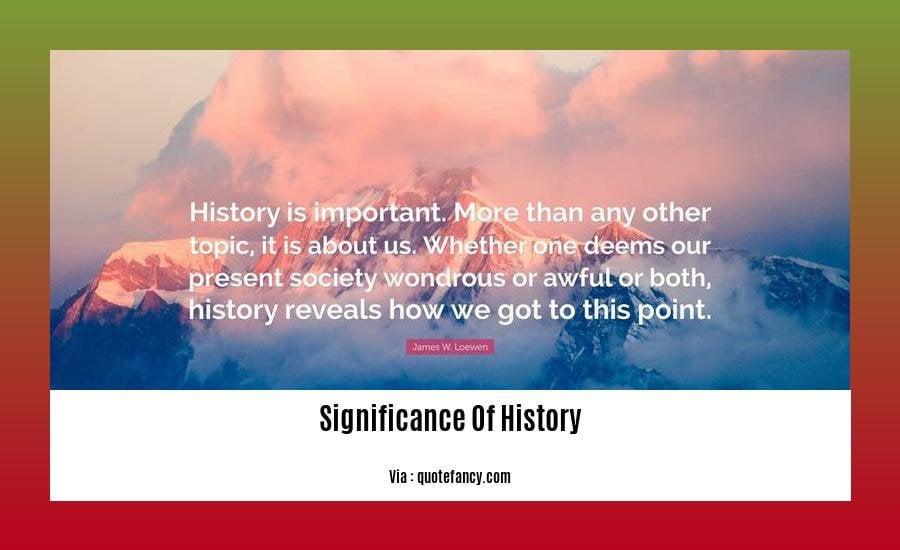 significance of history