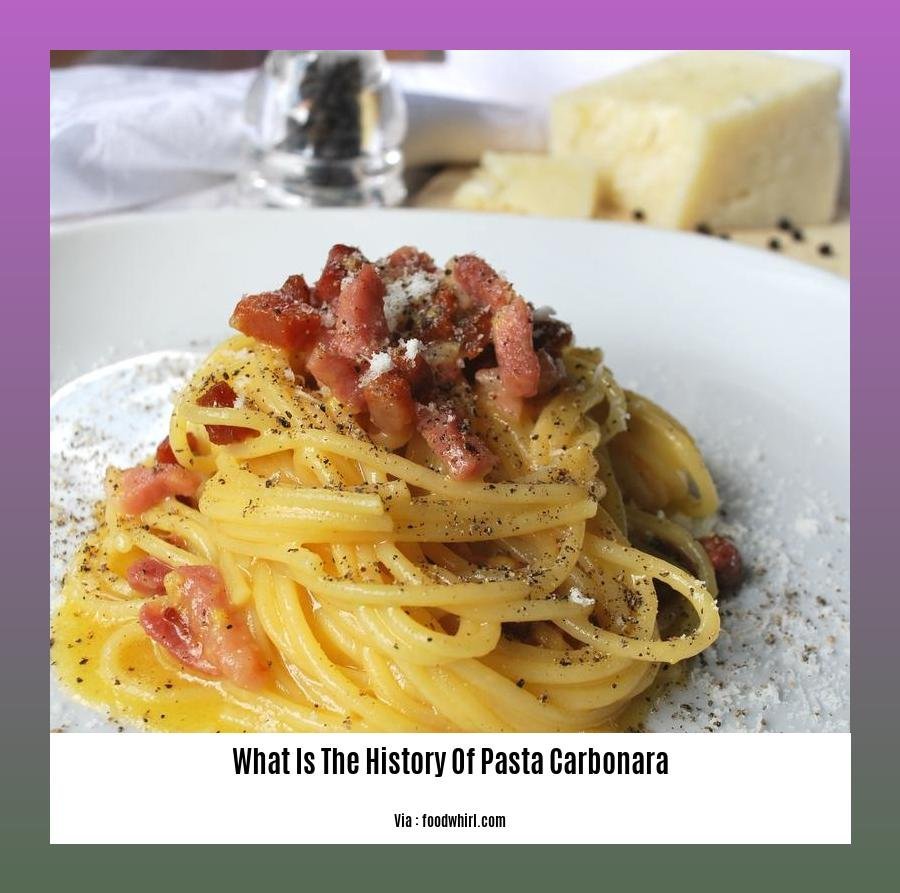 what is the history of pasta carbonara