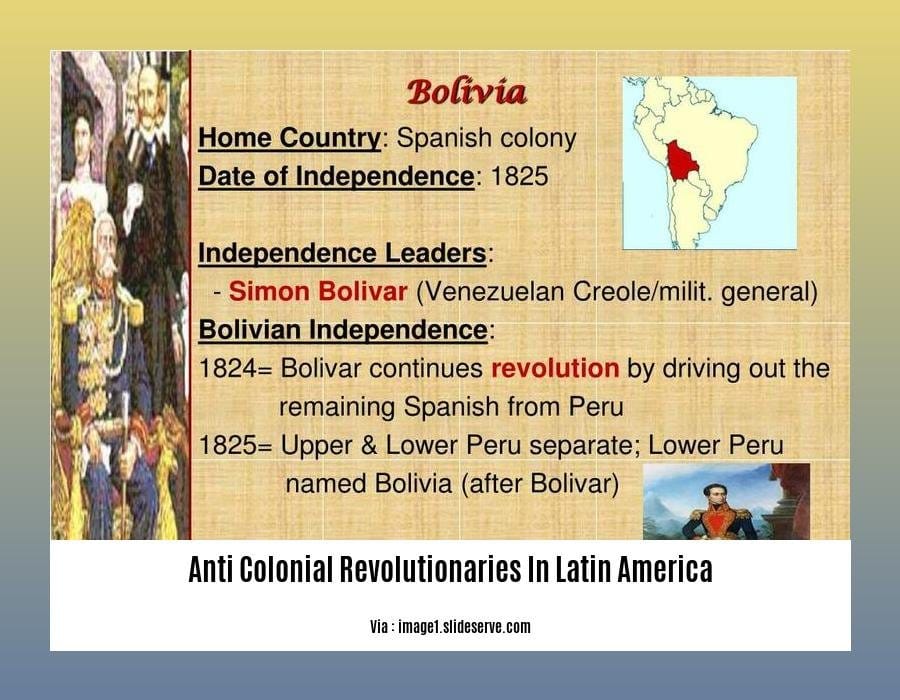 anti colonial revolutionaries in latin america