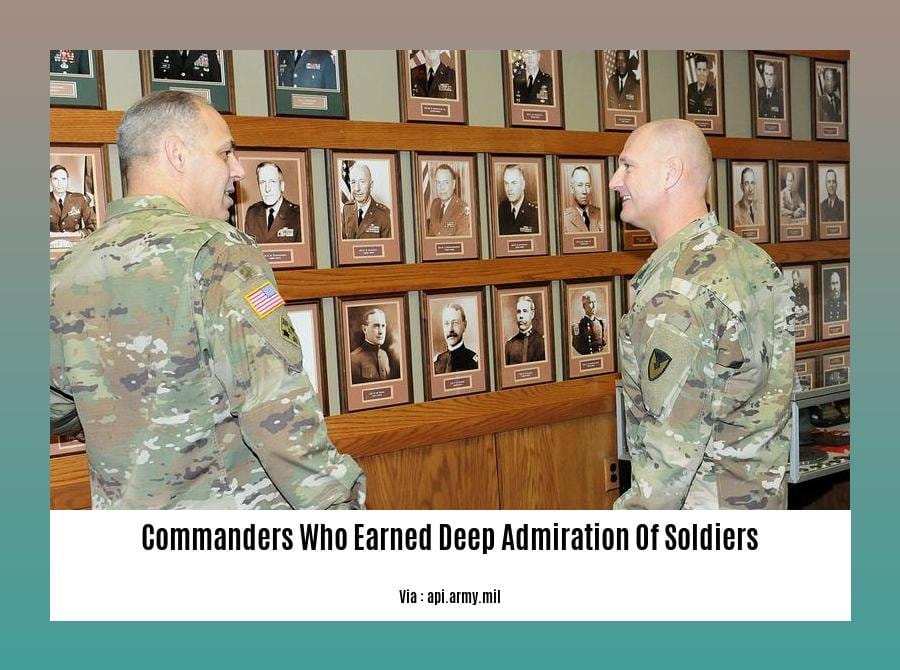 commanders who earned deep admiration of soldiers