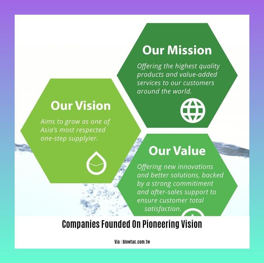 companies founded on pioneering vision