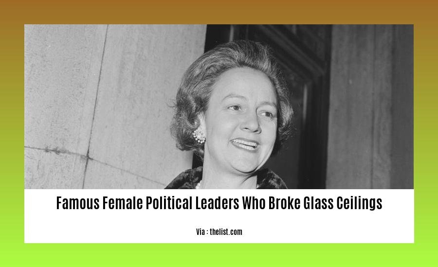 famous female political leaders who broke glass ceilings