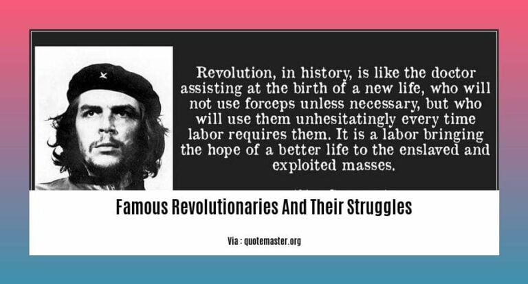 Famous Revolutionaries and Their Enduring Legacies