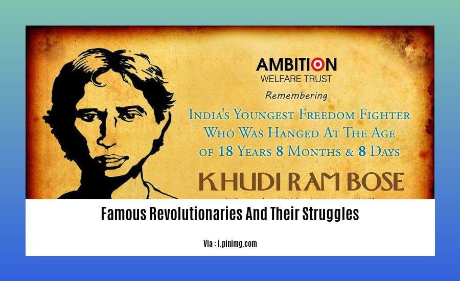 famous revolutionaries and their struggles