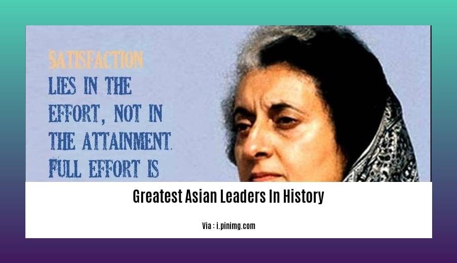 greatest asian leaders in history