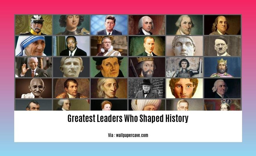 greatest leaders who shaped history