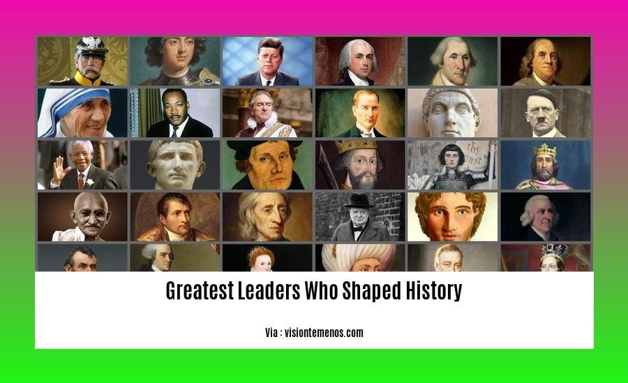 greatest leaders who shaped history