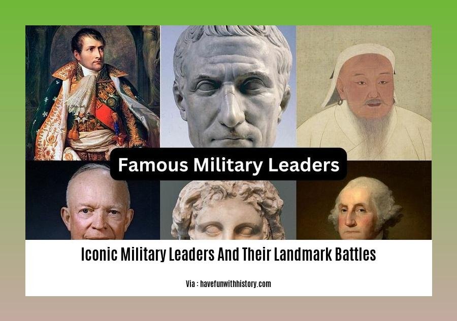 iconic military leaders and their landmark battles