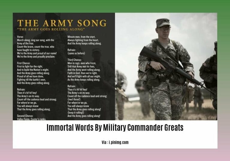 Immortal Words by Military Commander Greats