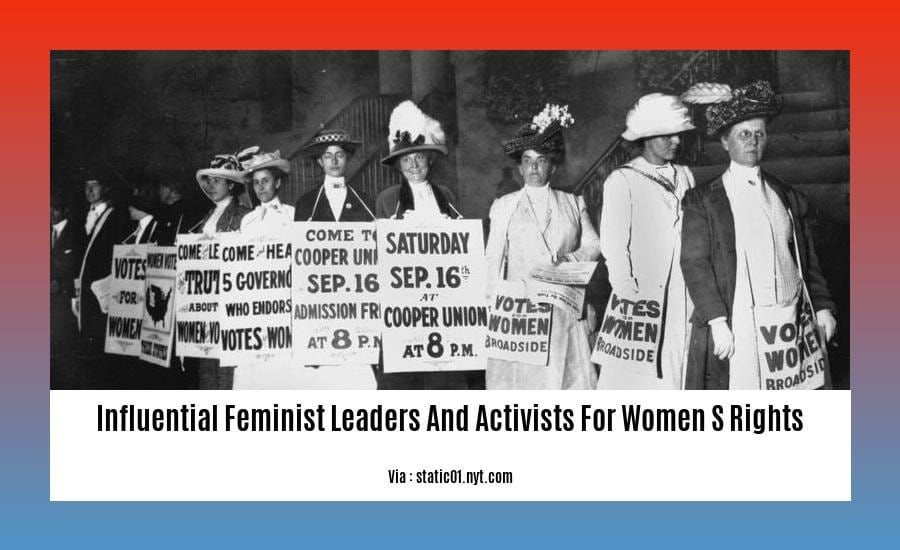 influential feminist leaders and activists for women s rights