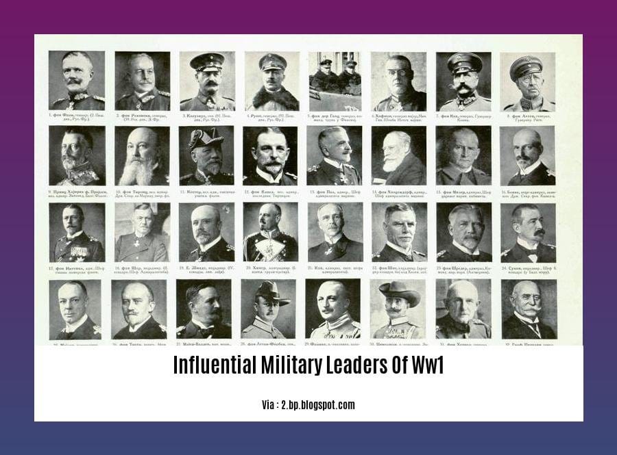 influential military leaders of ww1