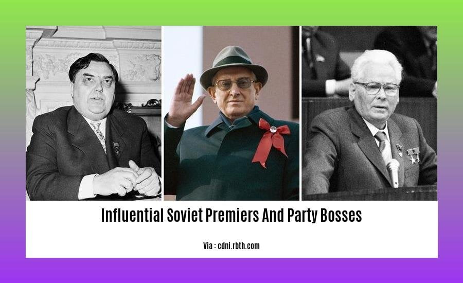 influential soviet premiers and party bosses