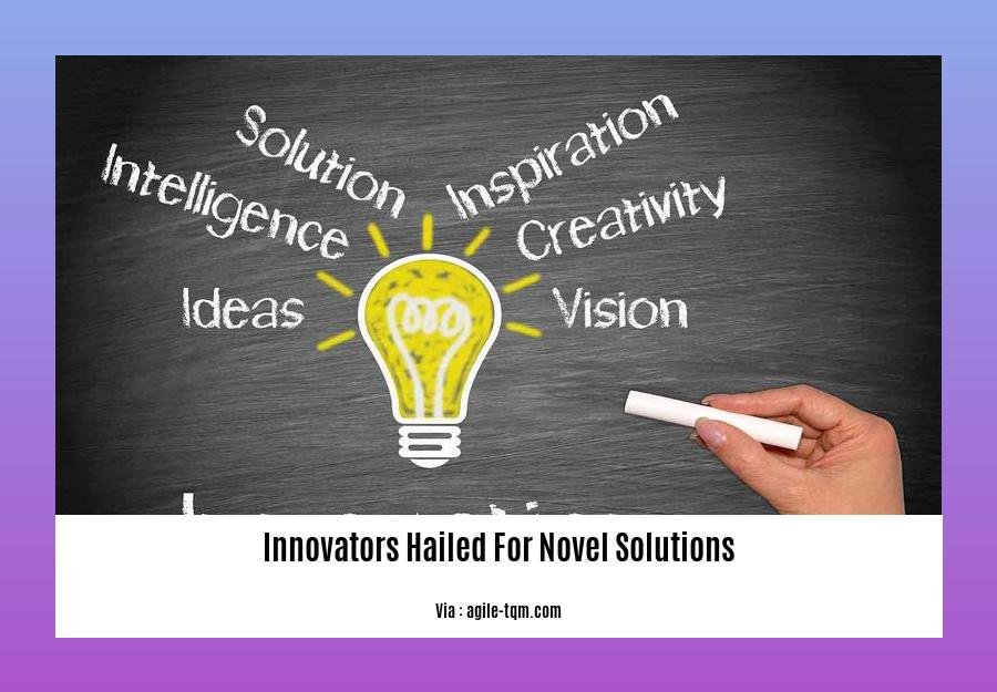 innovators hailed for novel solutions