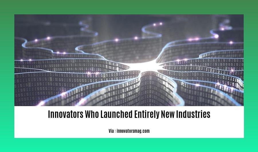 innovators who launched entirely new industries