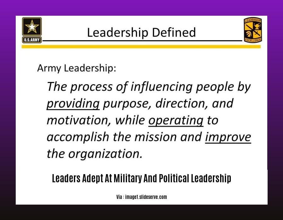 leaders adept at military and political leadership