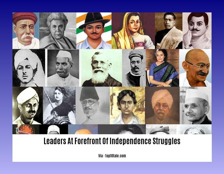 leaders at forefront of independence struggles