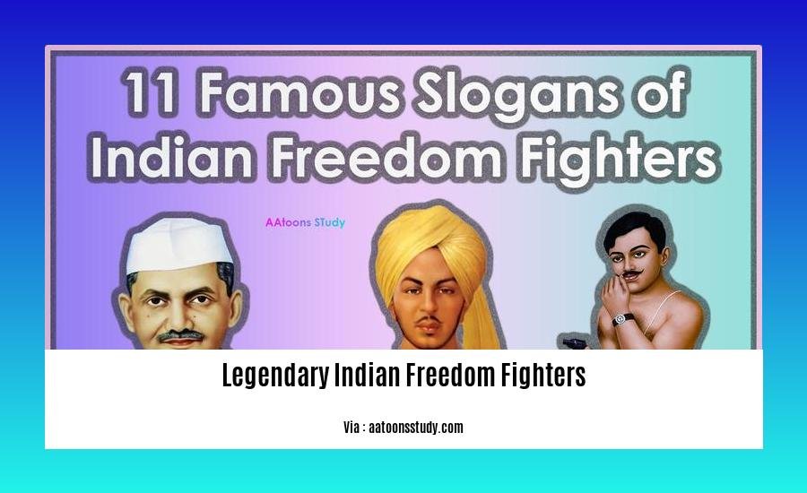 legendary indian freedom fighters